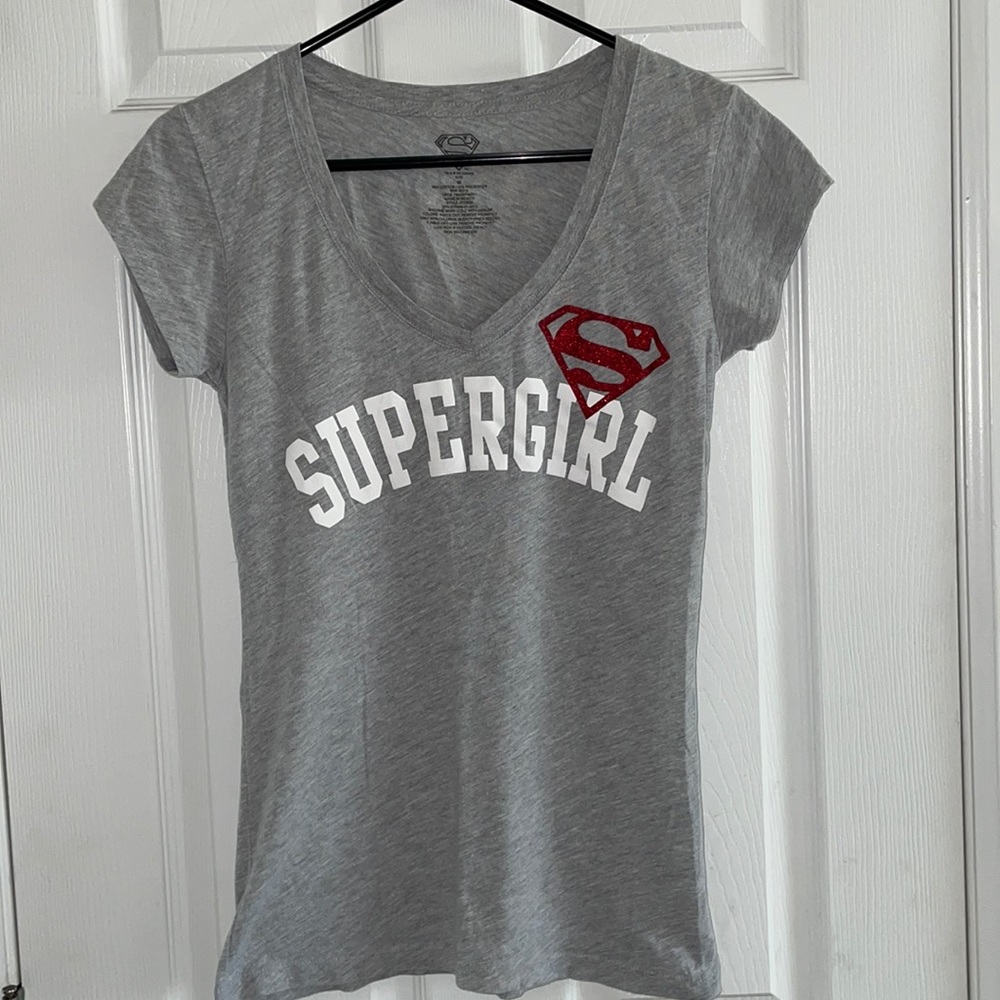 DC Comics “Supergirl” glittery graphic tee
